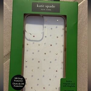 Kate Spade Hardshell Case for iPhone 11 Pro - clear Pin Dot Gems Design